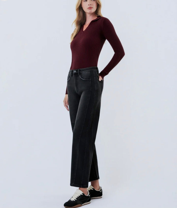 FLYING MONKEY Relief - High Rise Ankle Barrel Jeans