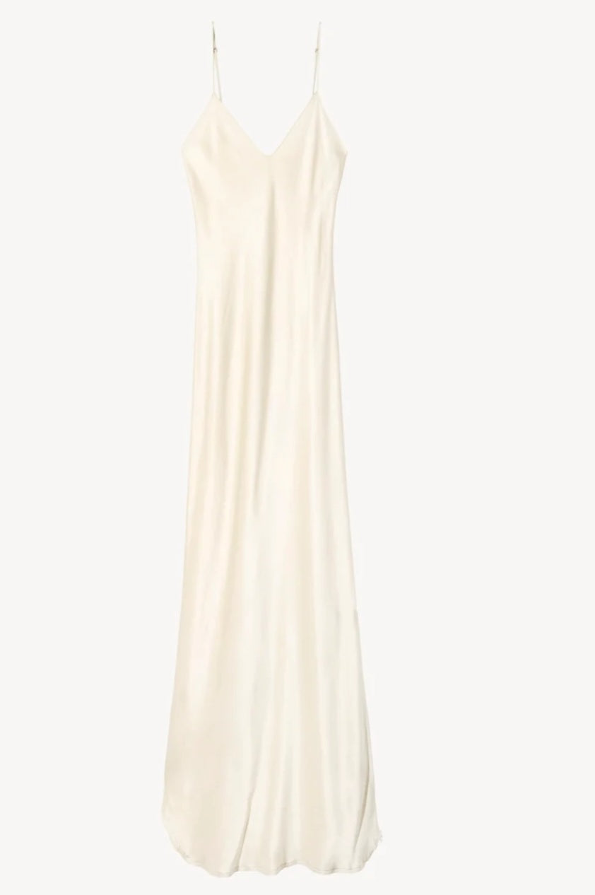 NILI LOTAN CAMI SILK GOWN In Ivory