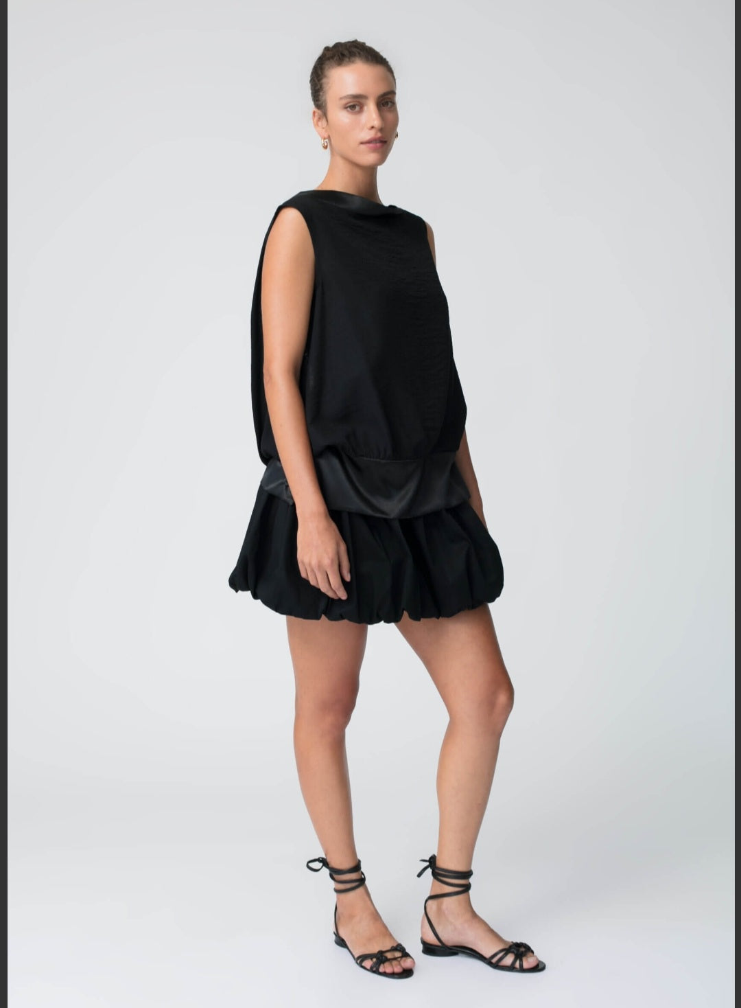 KIANNE Flower Skirt Black