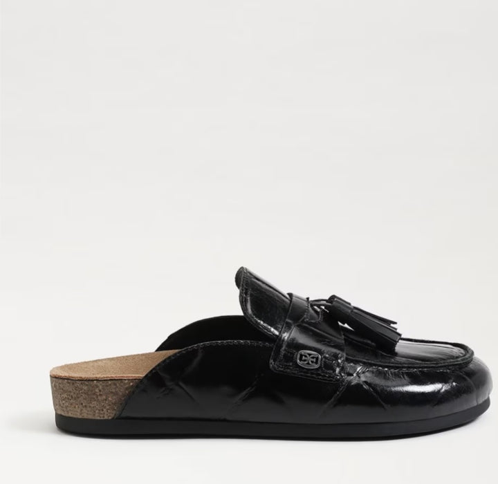 SAM EDELMAN Astrid Mule Black Croco Leather