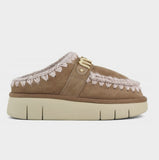 MOU Bounce clog metal logo In Pink Brown