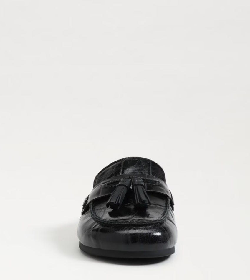 SAM EDELMAN Astrid Mule Black Croco Leather