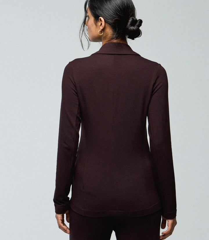 MAJESTIC FILATURES Blazer in Viscose and Elastane Coffe