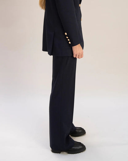 Été Comme Hiver Paris Riviera Tailored Pant In Navy