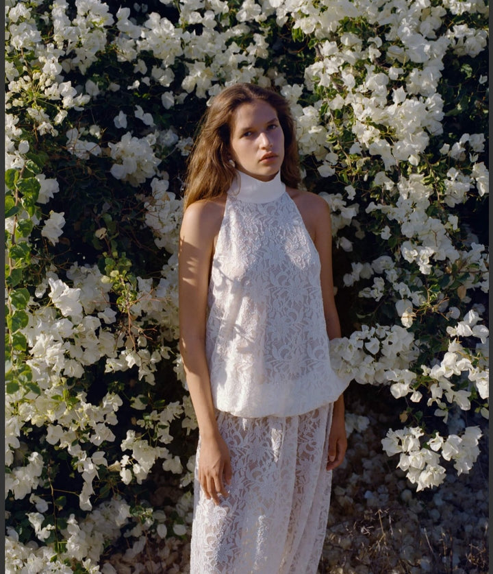 KIANNE Ruched Blouse Cloud