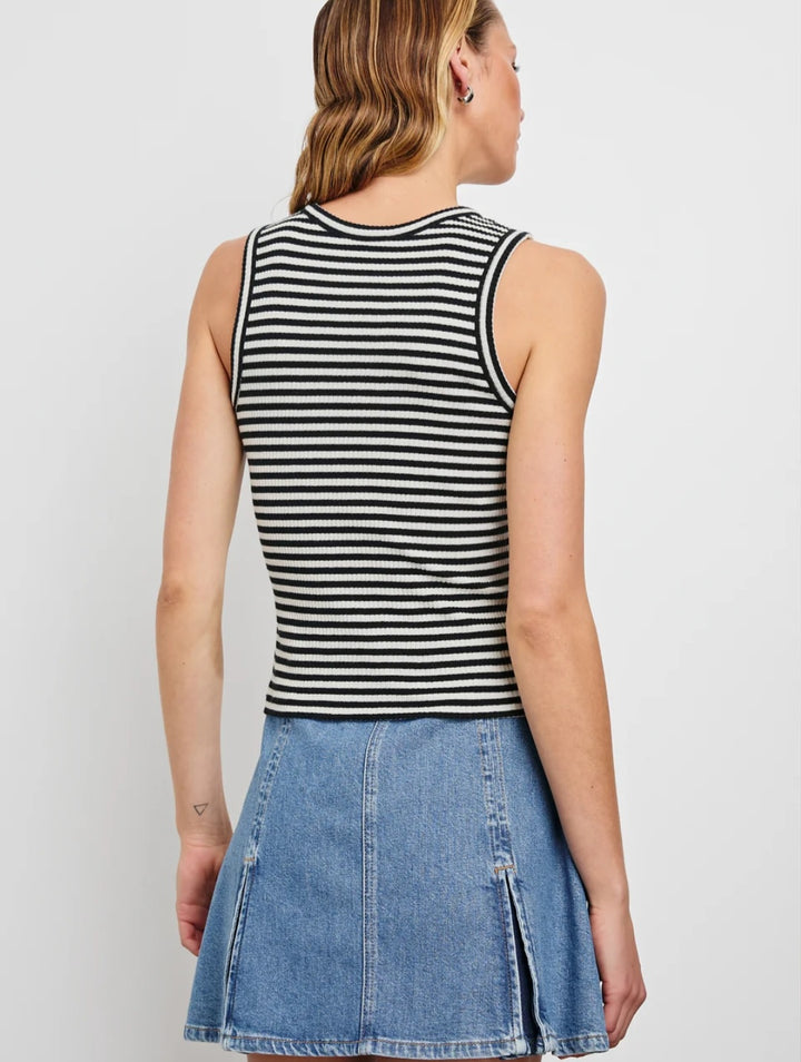RAILS The racer tank Black Birch Stripe