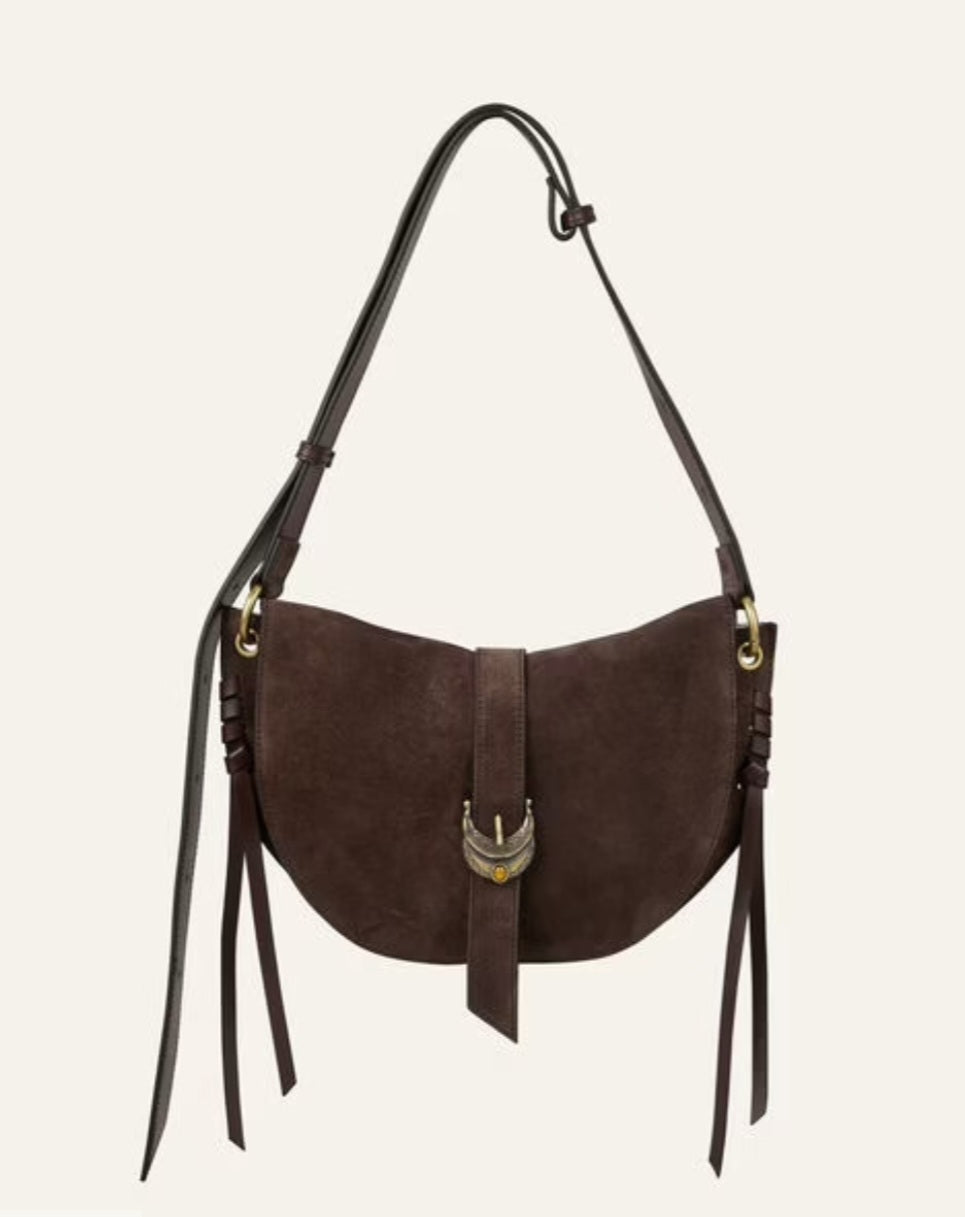 BA&SH SADDLE BAG Brown Suede