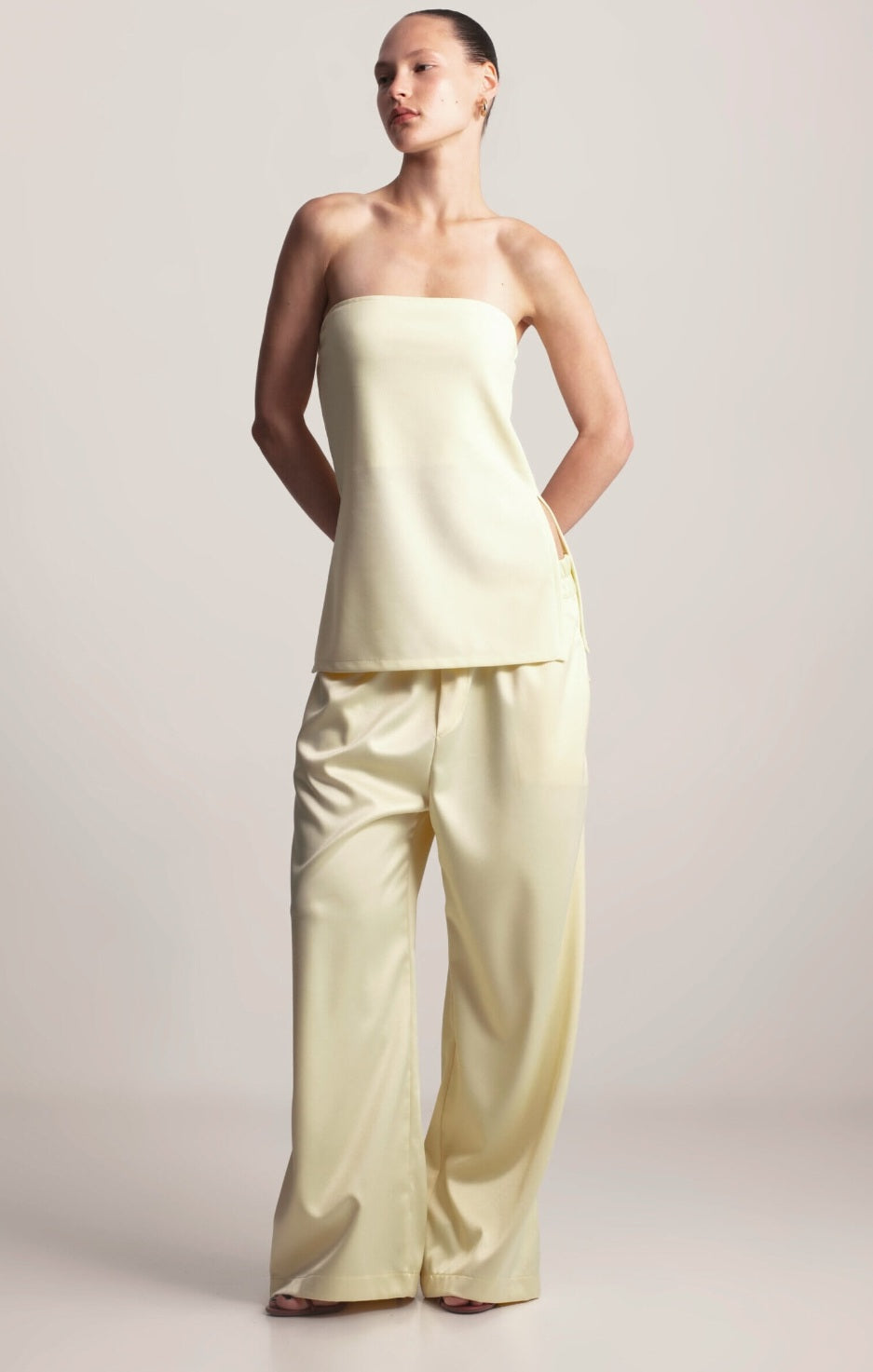 KIANNE Strapless Top Butter