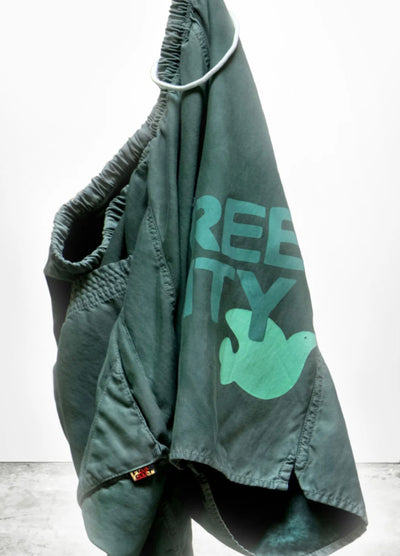 FREECITY MATTE/SATIN BACK/POCKET short -  eatgreen powder