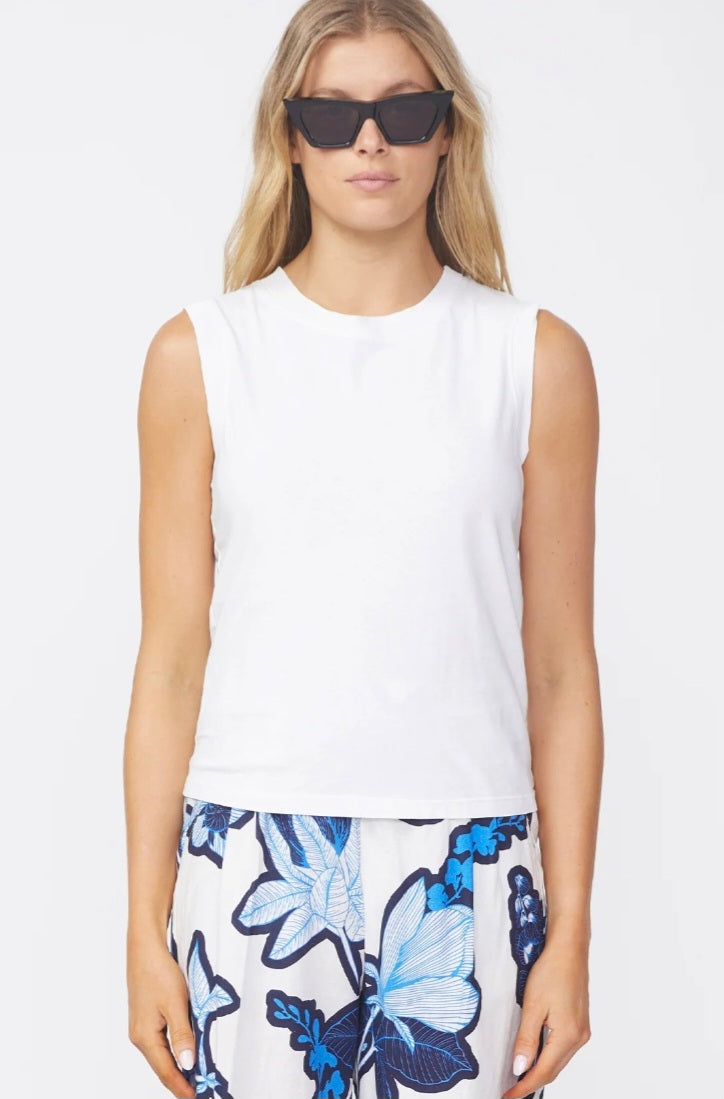 STATESIDE Cloud Jersey Muscle Tank White