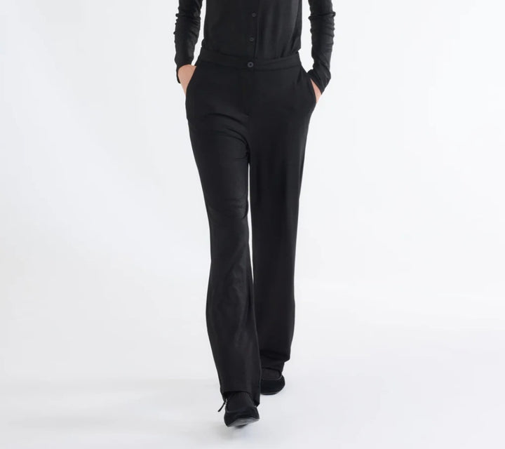 MAJESTIC FILATURES  Wide Leg Pntalon In Black