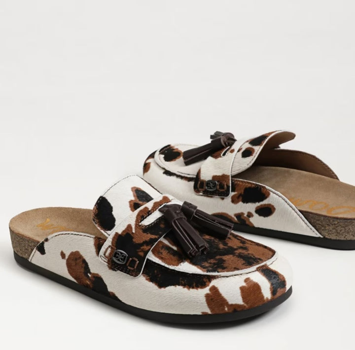 SAM EDELMAN Astrid Mule Cow Print Calf Hair