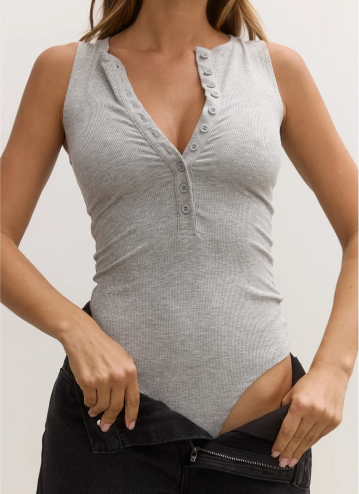 BAYSE AURORA BODYSUIT -  GREY MARLE