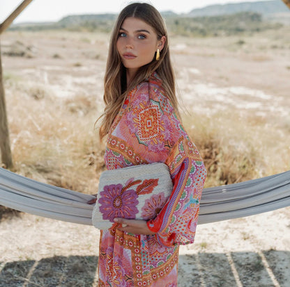 PITI CUITI MAGNOLIA CLUTCH BAG