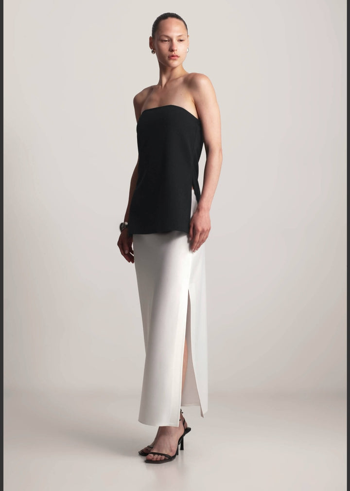 KIANNE Satin Skirt Cloud