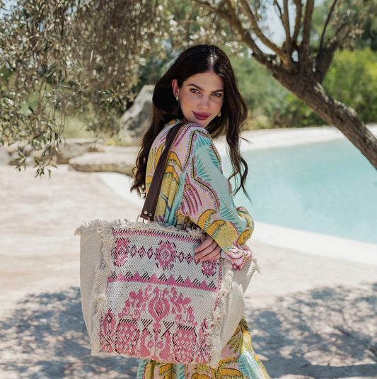 PITI CUITI GUADALUPE SHOPPER BAG ROSA