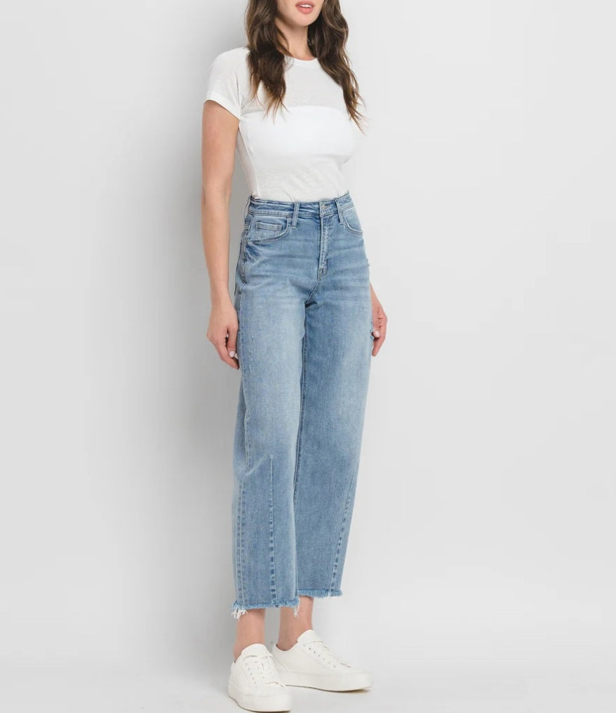 FLYING MONKEY Tantalizing - Super High Rise Barrel Jeans