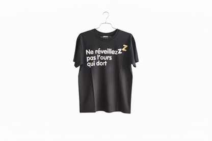 APRES SURF Oversized Bear Shirt Black