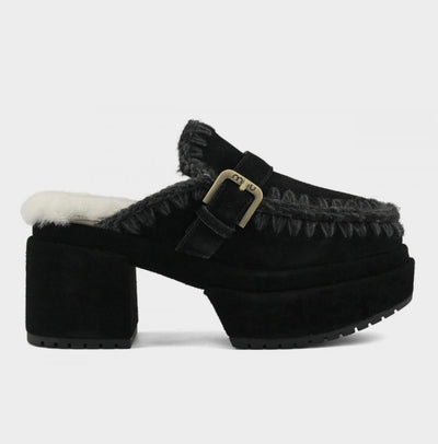 MOU Platform Clog Buckle Strap
Black