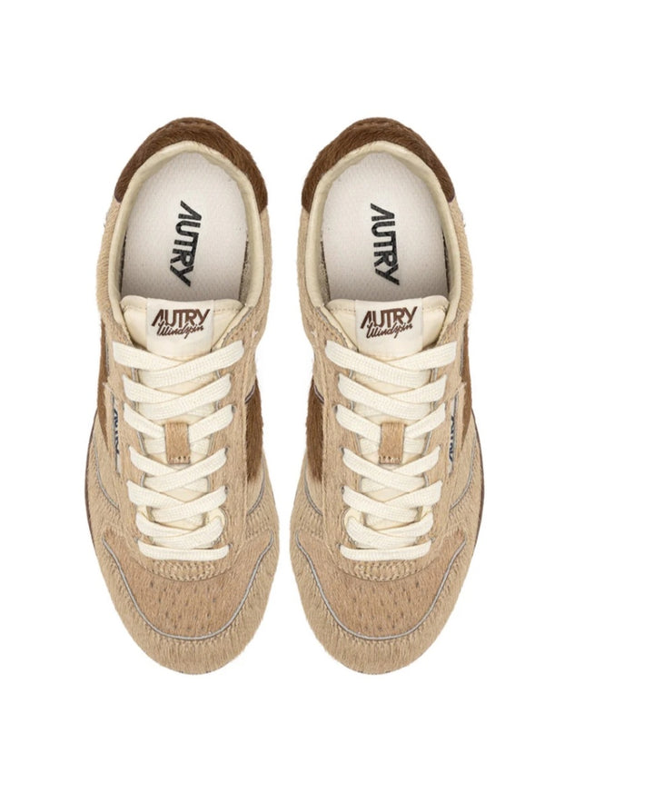 AUTRY WINDSPIN SNEAKERS IN PONY IVORY