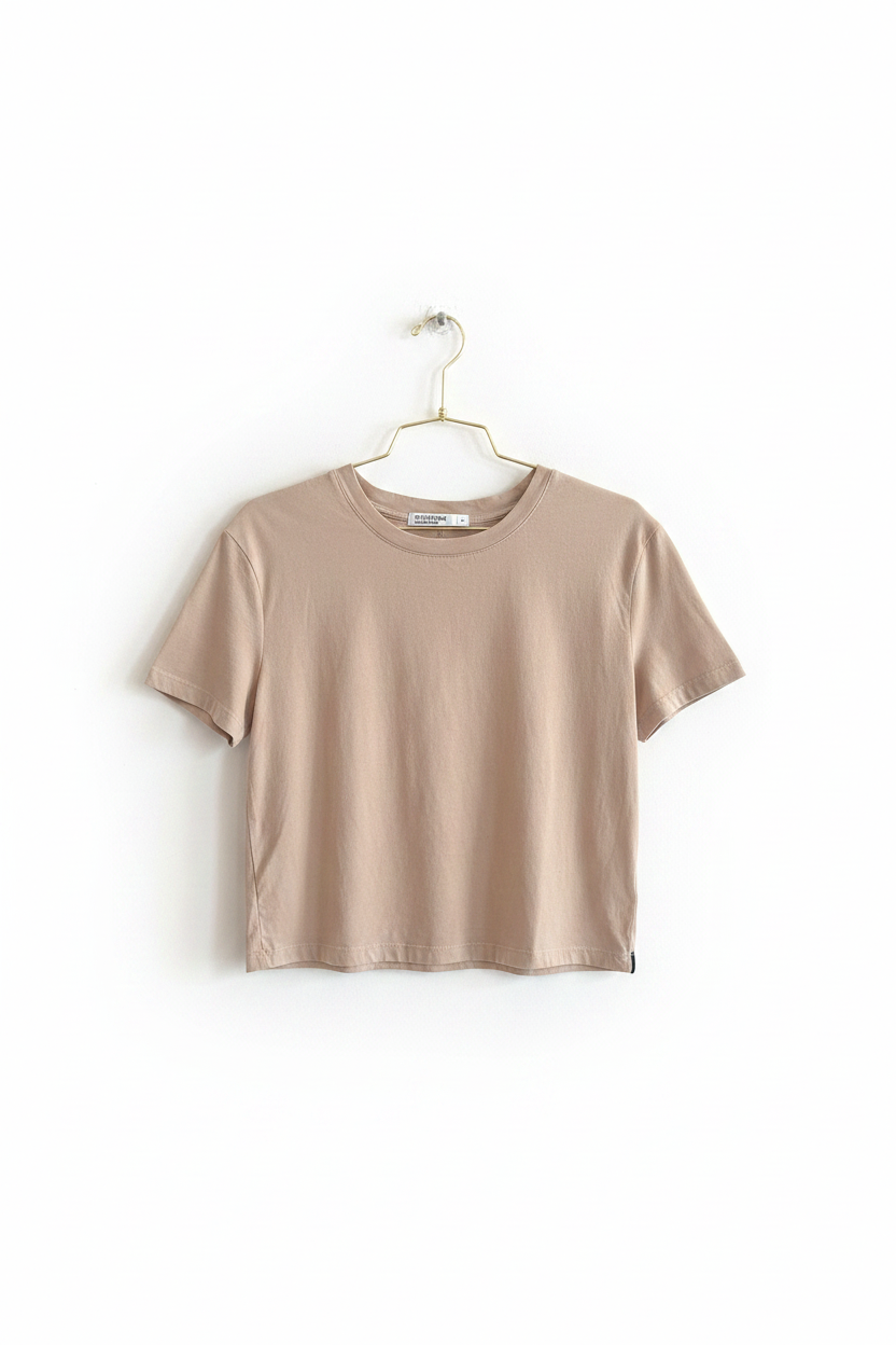 STATESIDE Cloud Jersey Crew Neck Tee Almond