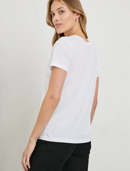 RAILS Classic v neck t-shirt White