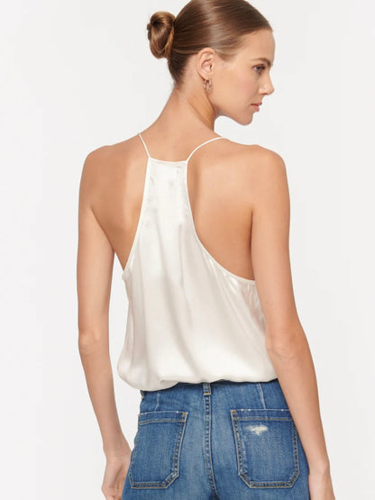 CAMI NYC Racer Charmeuse Camisole White