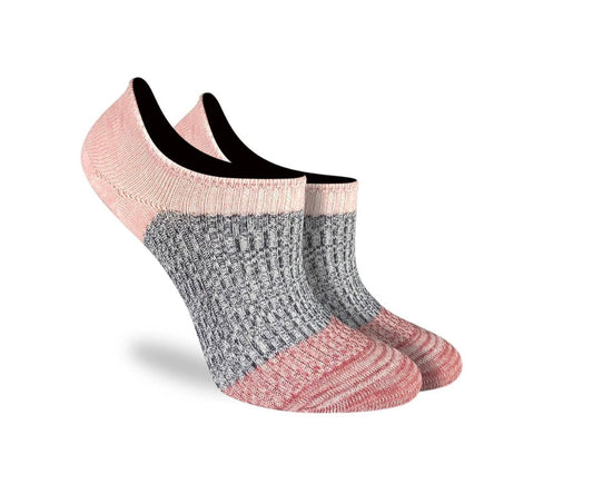GLS Pink, Gray, Pink No Show Socks