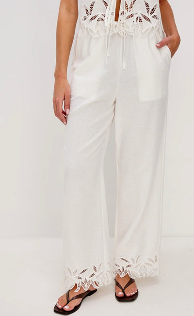 RAILS Emmie Pant White Palm Embroidery