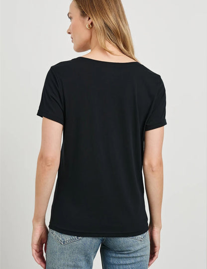 RAILS Classic v neck t-shirt Black