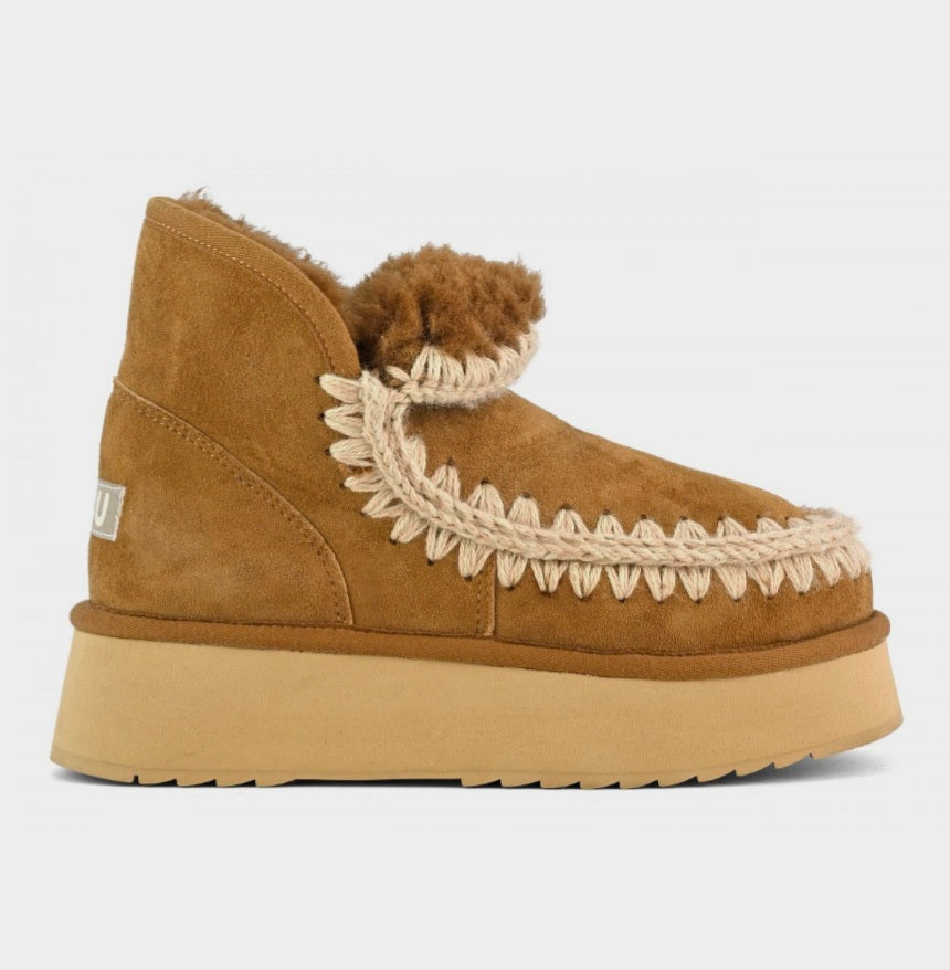 MOU Mini Eskimo Platform Boots Congac