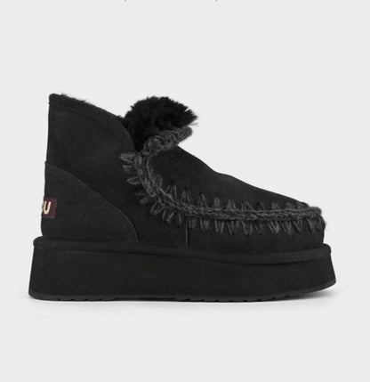 MOU Mini Eskimo Platform Boots Black