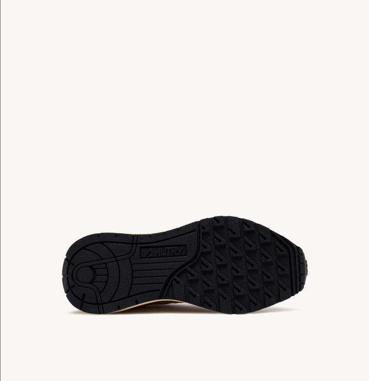 AUTRY REELWIND SNEAKERS IN NYLON SUEDE AND LEATHER  ECRU AND PLATINUM