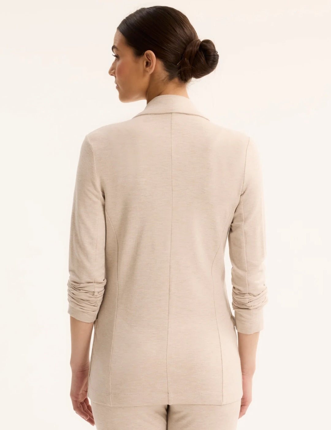 MAJESTIC FILATURES Blazer in Viscose and Elastane Ecru