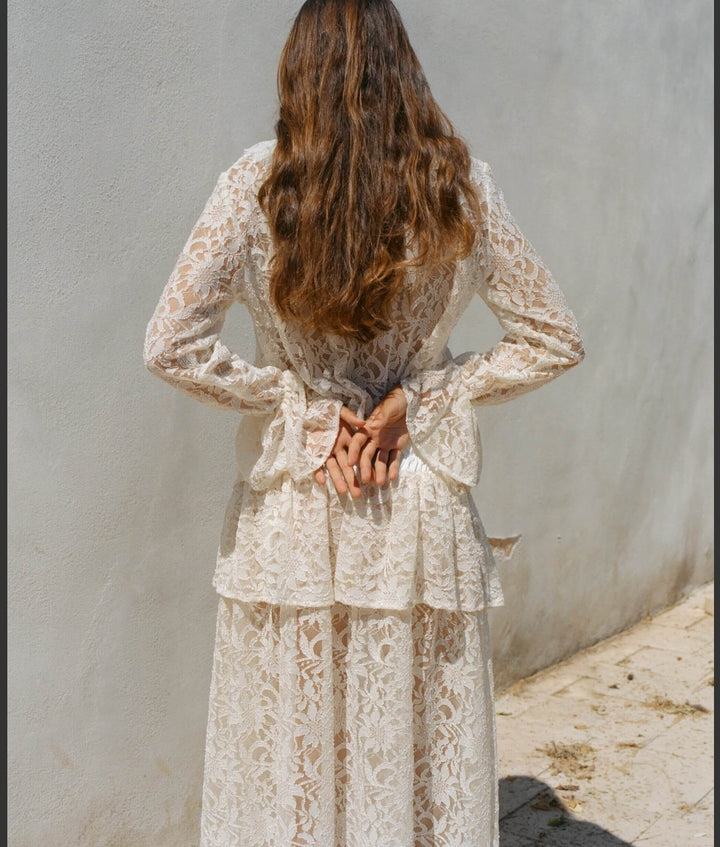 KIANNE Dream Lace Blouse Cloud