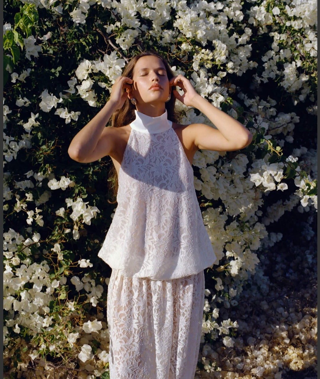KIANNE Ruched Blouse Cloud