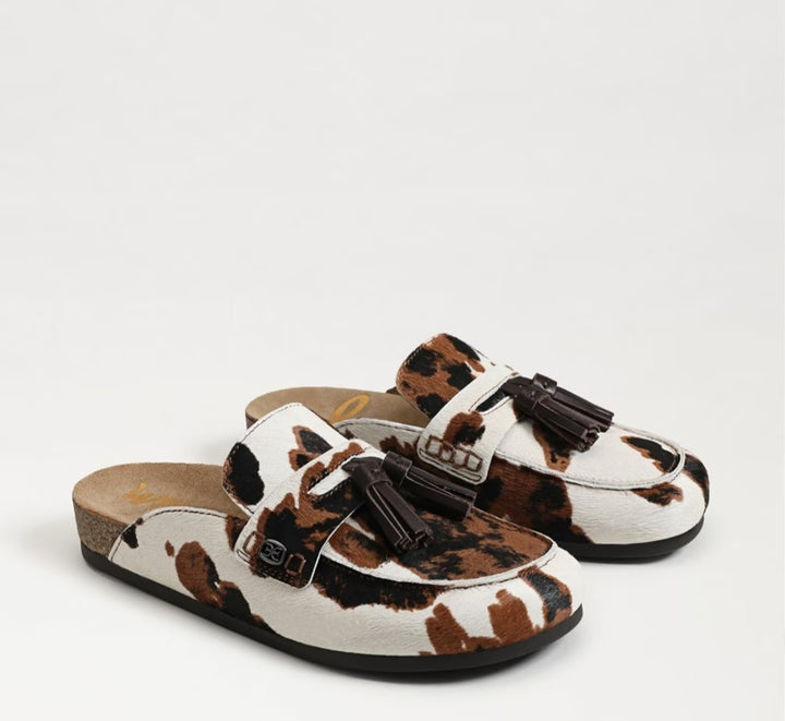 SAM EDELMAN Astrid Mule Cow Print Calf Hair