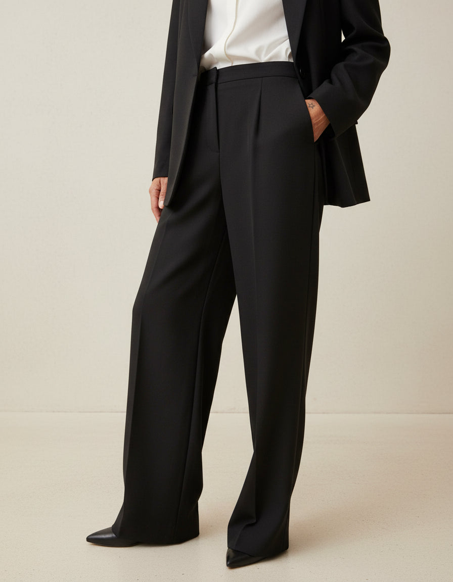STUDIO PARISIEN Tailored Pants Black