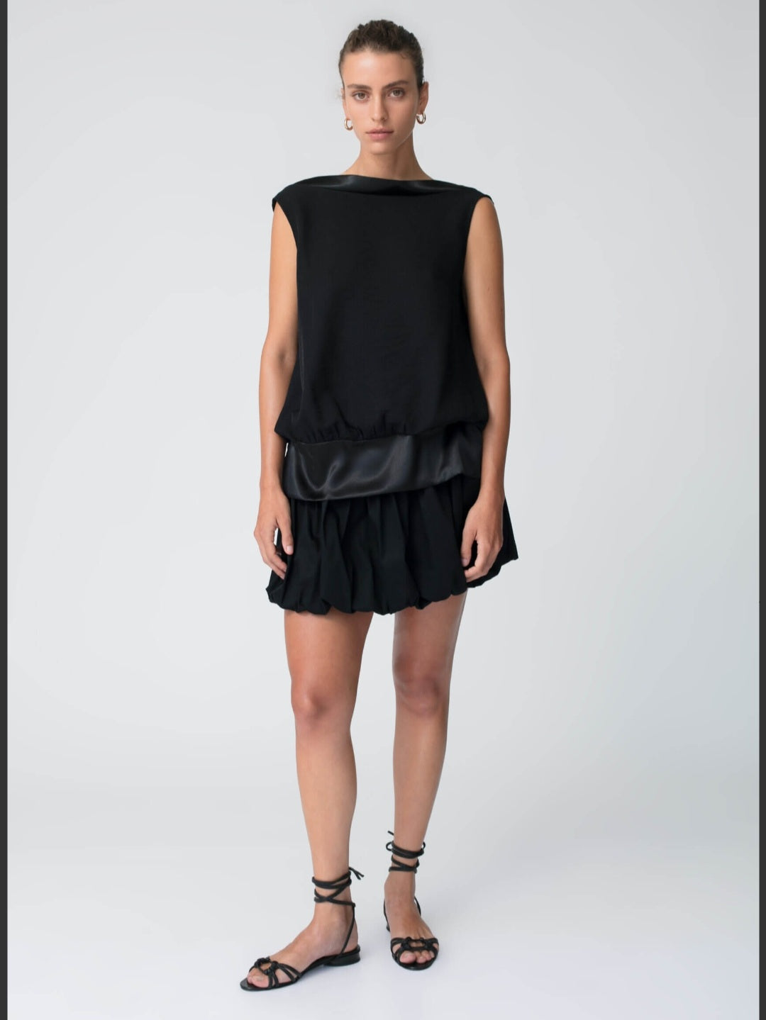 KIANNE Flower Skirt Black