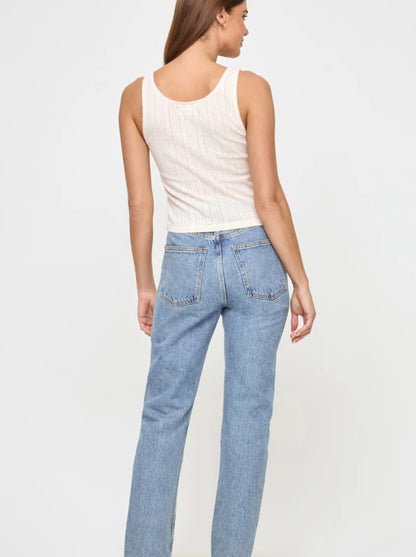 LSPACE Jeanie Pointelle Tank Cream