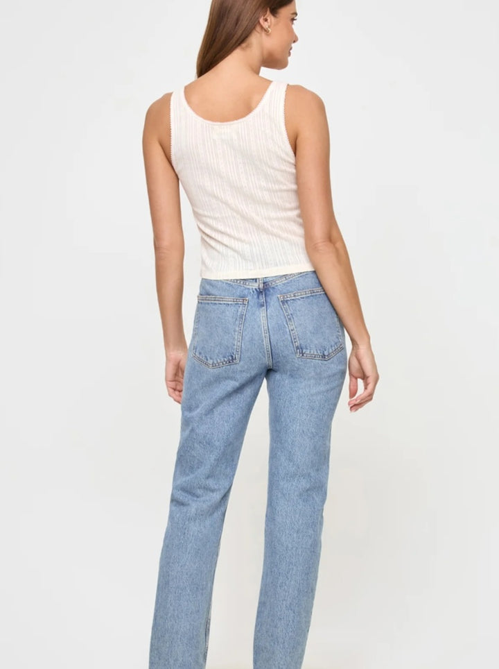 LSPACE Jeanie Pointelle Tank Cream