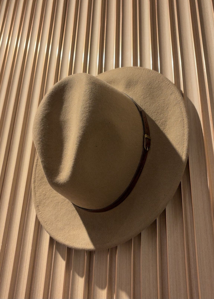 Parisian Fedora Hat Beige