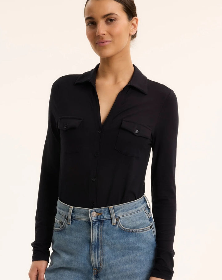 MAJESTIC FILATURES Anna Shirt Black