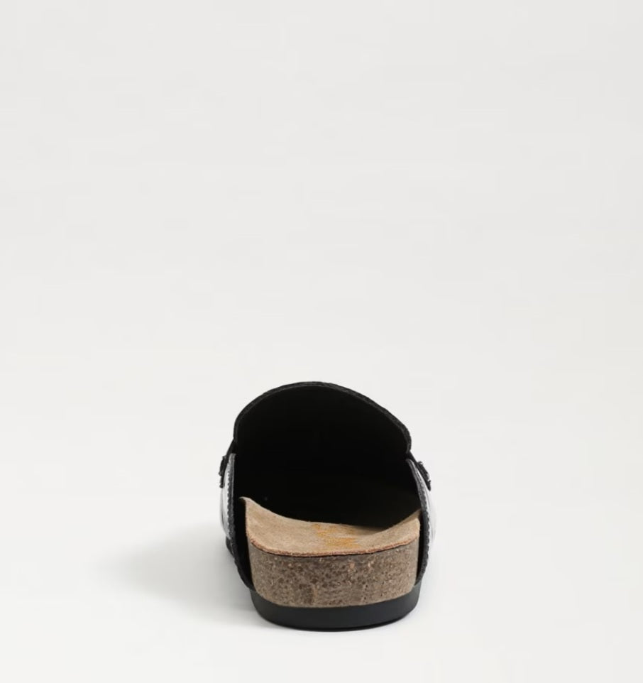 SAM EDELMAN Astrid Mule Black Croco Leather