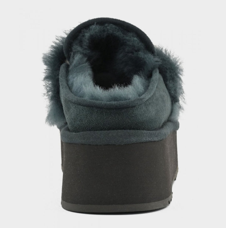 MOU Platform clog with strap logo Pine