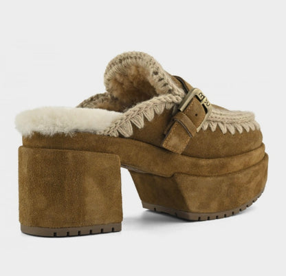 MOU Platform Clog Buckle Strap
Congac