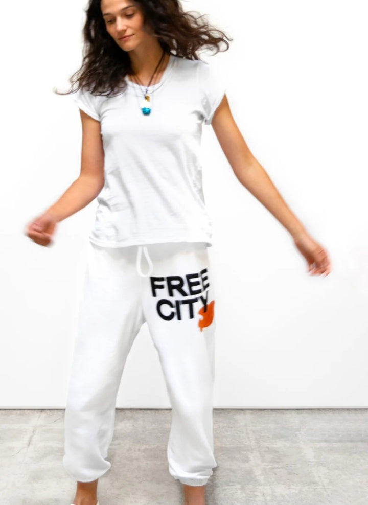 FREECITY sweatpant - chalk orange