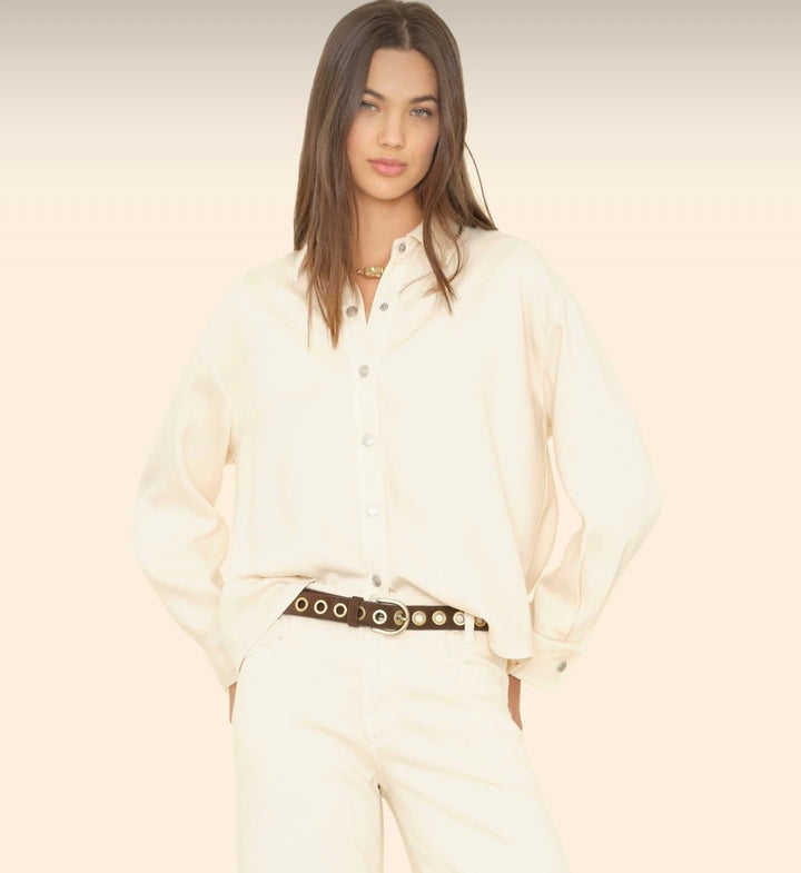 XIRENA Ecru Gia Denim Shirt