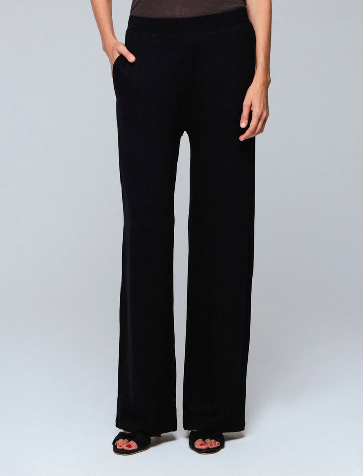 MAJESTIC FILATURES Viscose/Elastane Trousers Black