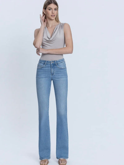 VERVET Jovial - High Rise Full Length Bootcut Jeans